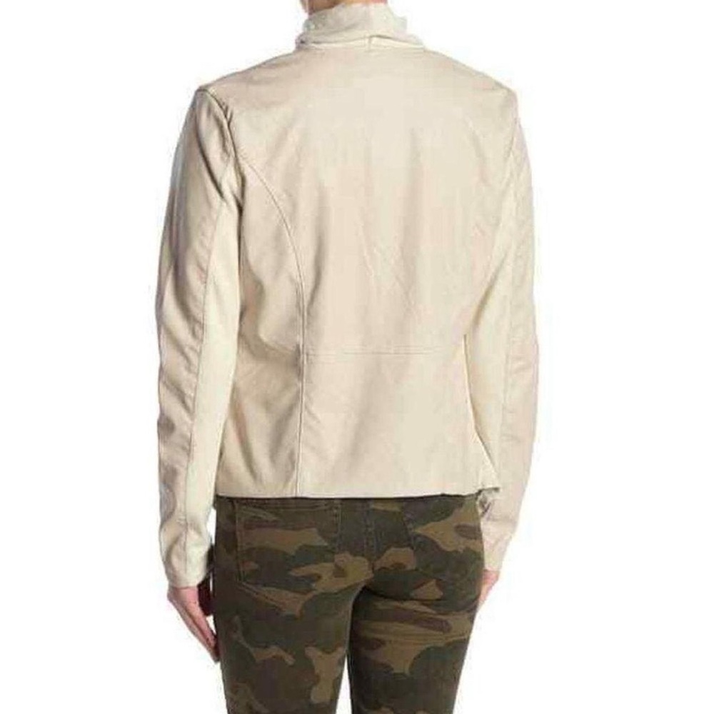 Blank NYC Faux Leather Moto Jacket, like New size Medium, cream color - Picture 9 of 9